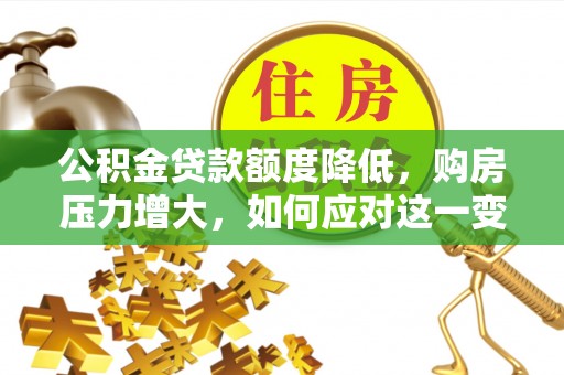东河公积金贷款额度降低，购房压力增大，如何应对这一变化？