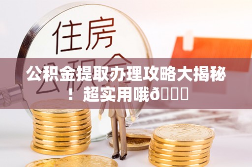 东河公积金提取办理攻略大揭秘！超实用哦😉