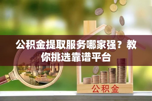 东河公积金提取服务哪家强？教你挑选靠谱平台