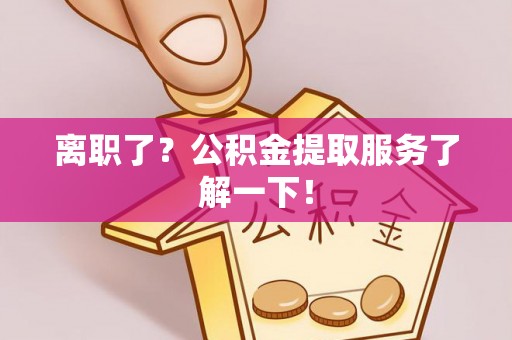 东河离职了？公积金提取服务了解一下！