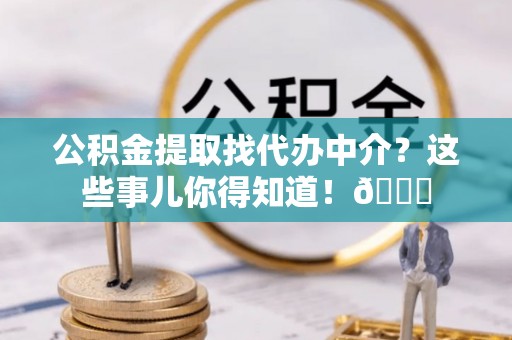 东河公积金提取找代办中介？这些事儿你得知道！😎