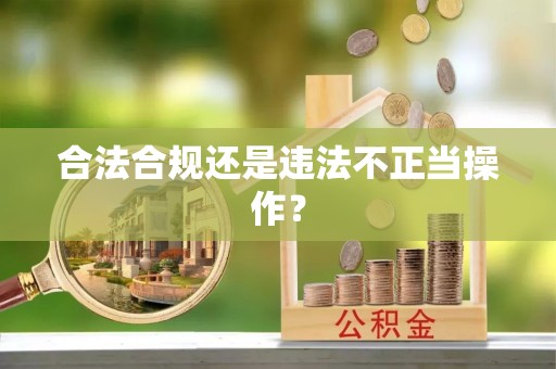 东河合法合规还是违法不正当操作？
