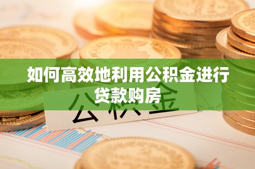 东河如何高效地利用公积金进行贷款购房